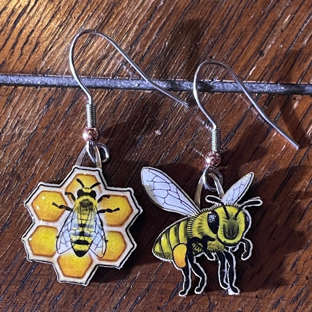 Bee and Honeycomb Earrings
Never Worn